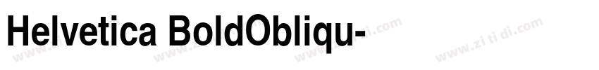 Helvetica BoldObliqu字体转换